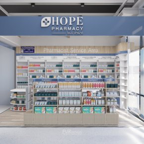 Design, manufacture and installation of stores: Hope Phramacy Shop, Pattaya, Chonburi